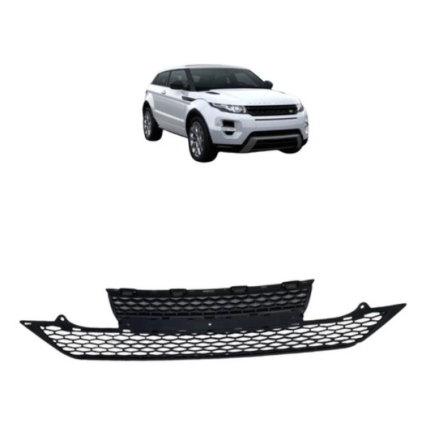 Grade Central Inferior Parachoque Evoque 2012 A 2015 Preto