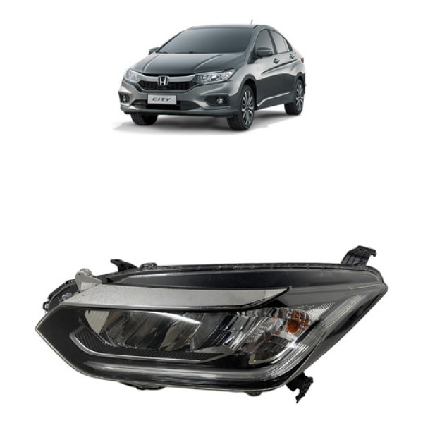 Farol Esquerdo Honda City 2018 2019 2020 2021 Full Led
