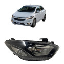 Farol Direito Led Ônix Prisma 2017 A 2020 Manual Friso Preto