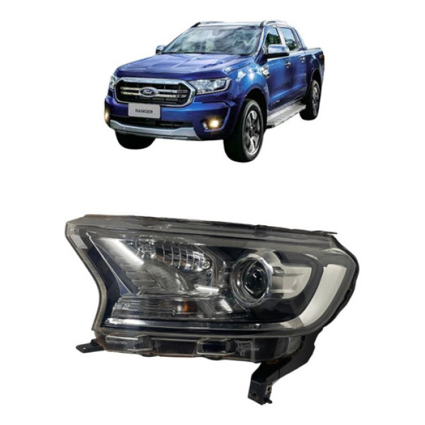 Farol Esquerdo Ranger Xlt S/led 2017 2018 2019 20 2021 2022
