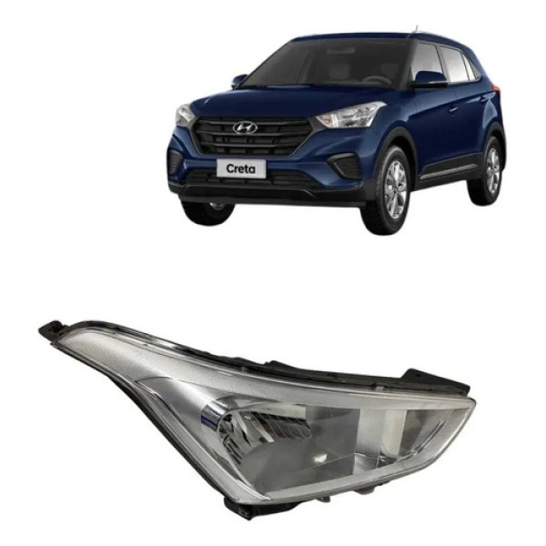 Farol Direito Creta 2017 2018 2019 2020 2021 Foco Simples Direito/passageiro