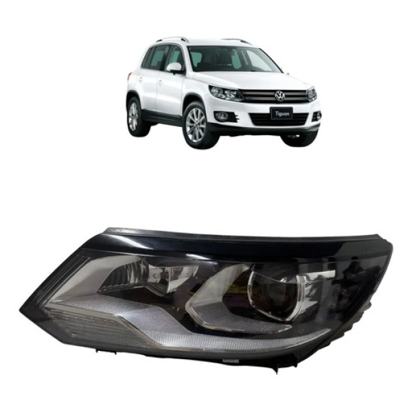 Farol Volkswagen Tiguan 2014/2017 Lado Esquerdo Xenon Esquerdo/motorista