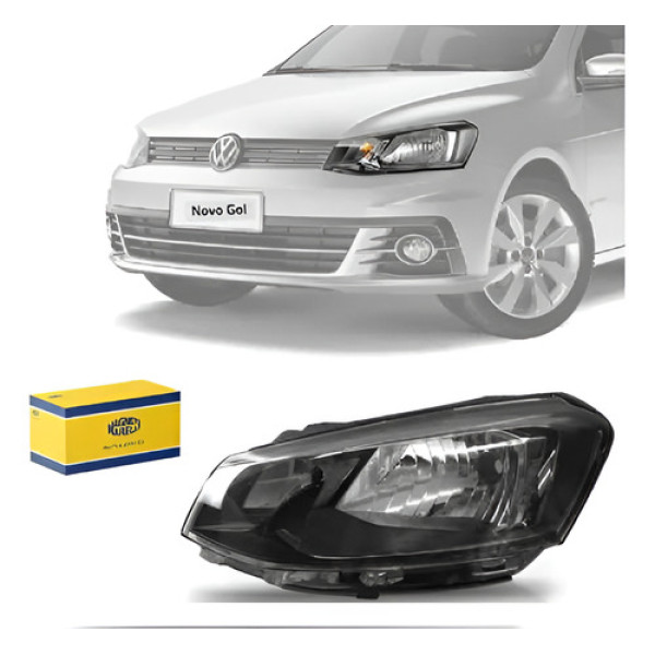 Farol Gol G7 2016 2017 2018 Foco Simples Friso Preto