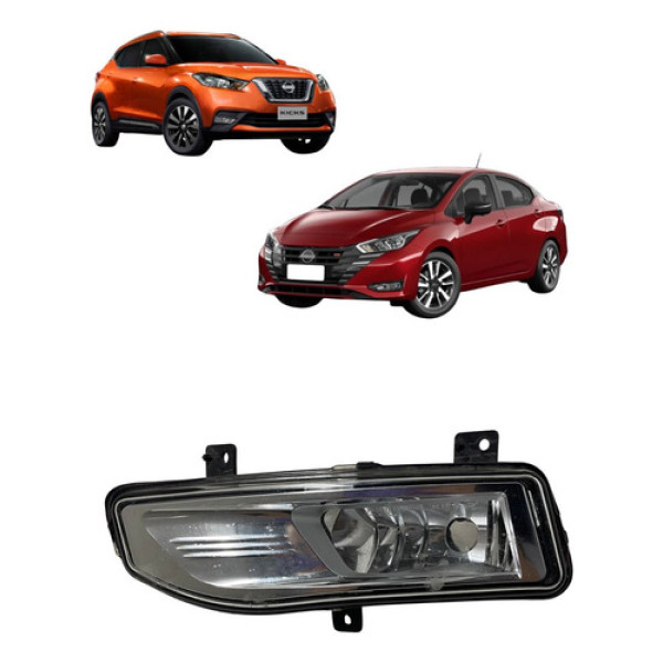Farol Milha Auxiliar Neblina Esquerdo Kicks Versa 2017 2021 Cristal