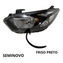 Farol Esquerdo Ônix Prisma 2017 A 2020 Sem Led Friso Preto. Esquerdo/motorista