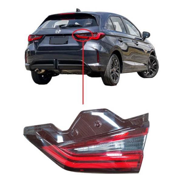 Lanterna Direita Porta Mala Honda City Hatch 2022 2024 Led  Direito/passageiro Vermelho