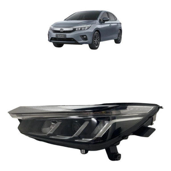Farol Dianteiro Honda City 2022/2024 Led Original Esquerdo Esquerdo/motorista