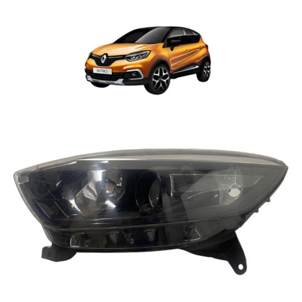 Farol Dianteiro Esquerdo Máscara Negra Captur 2017 A 2021