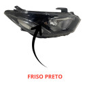 Farol Onix Prisma 2018 Com Led Elétrico Friso Preto Direito 